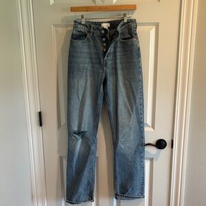 H&M Blue Distressed Women Jeans